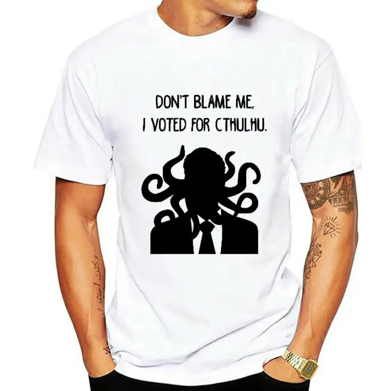 

Мужская футболка с надписью «Don't Blame Me I Been For Cthulhu»