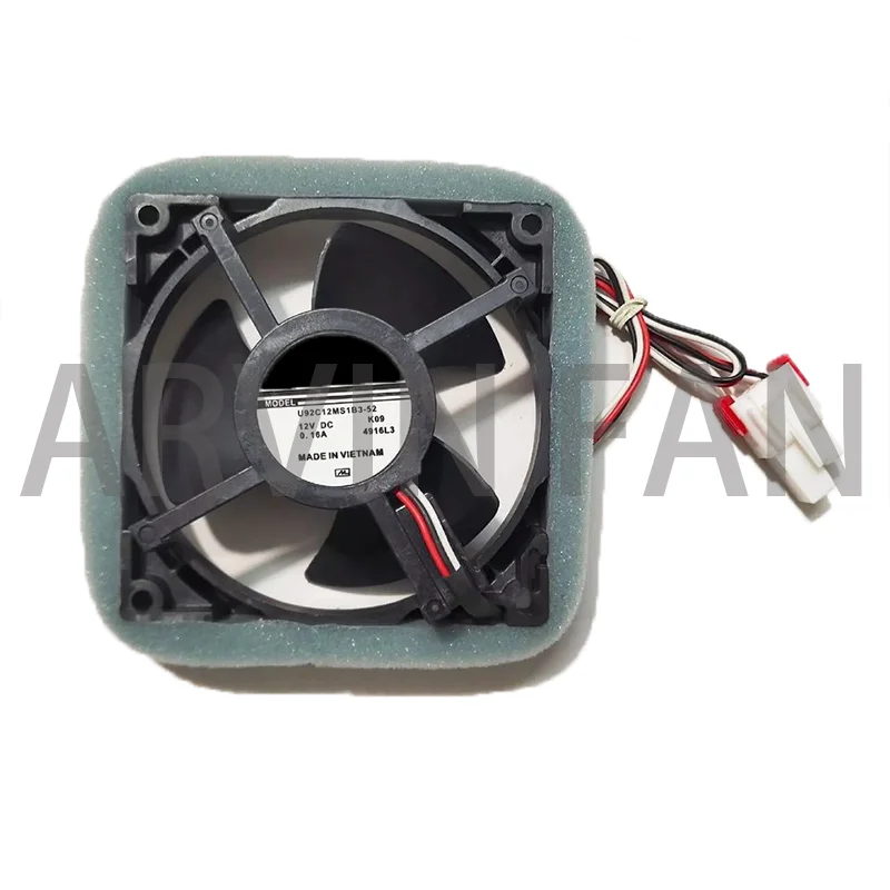 Оригинальный охлаждающий вентилятор, 9 см, U92C12MS1B3-52 DC 12V 0.16a, водонепроницаемый охладитель