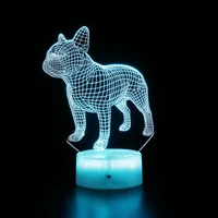 dog 3d acrylic usb led lamp xmas christmas decorations for childrens night light birthday valentines day bedside l