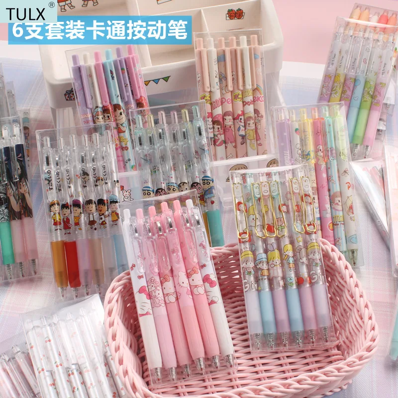 

TULX 6PCS gel pens kawaii pen kawaii stationery cute gel pens cute things stationary pens school supplies
