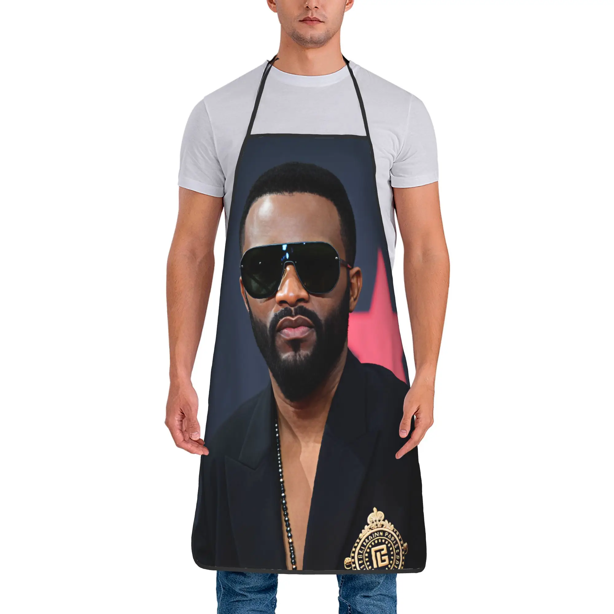 Фото Модные кухонные фартуки Fally ipupa без карманов для ресторанов, парикмахерских и кухонь №1