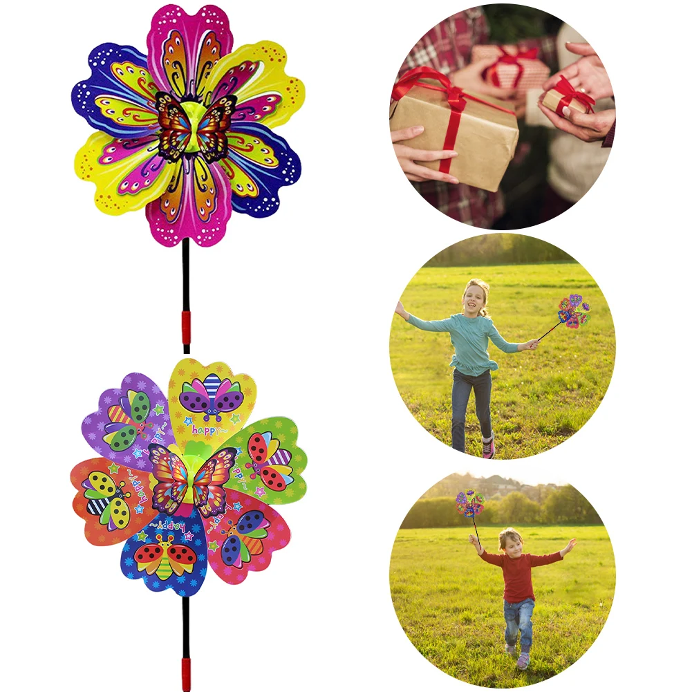 3D-бабочка Красочная Ветряная Мельница-спиннер Садовый Декоративный Кол Дизайн