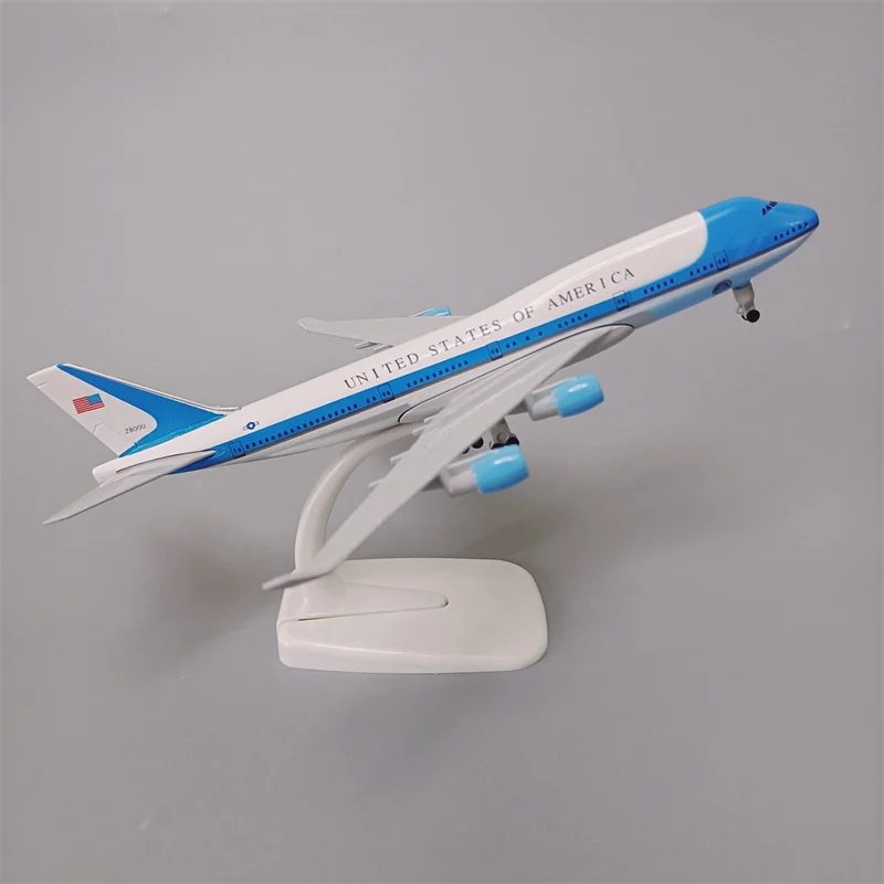 

USA Air Force One B747 Airlines Boeing 747 Airways Diecast Airplane Model Plane Model 20cm Alloy Metal Aircraft w Landing Gears