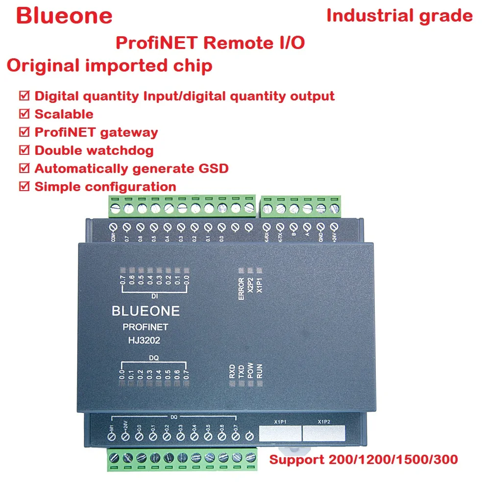 

Пульт дистанционного управления модулем IO Profinet, распределенный 16DI16DO, поддерживает PLC12001500200
