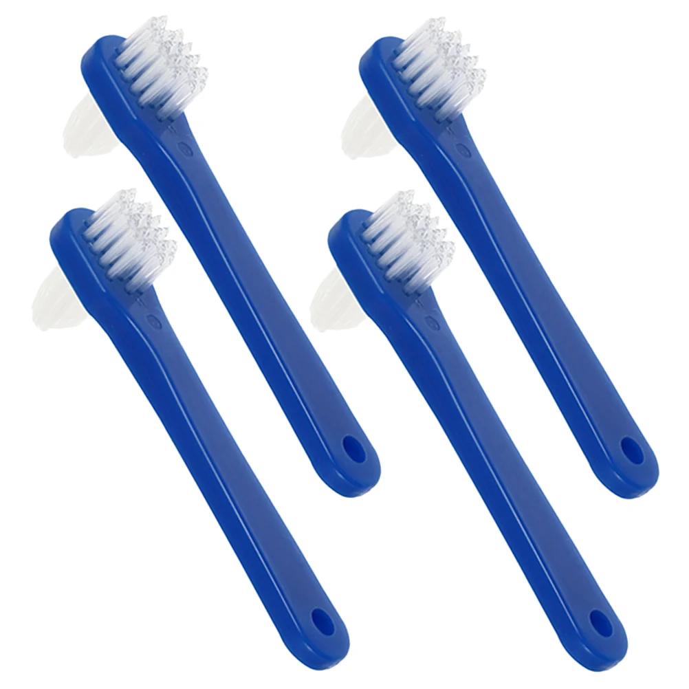 

4 pcs Denture Brush Double Heads Denture Toothbrushes Portable Cleaning Brush