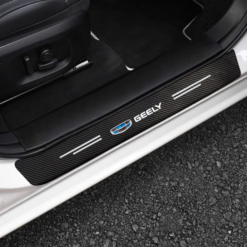 

Car Sill Stickers Carbon Fiber PVC Anti-Scrach Decal For GEELY GC6 GC9 EMGRAND EC7 EC8 CK ATLAS CK2 CK3 GT Auto Accessories