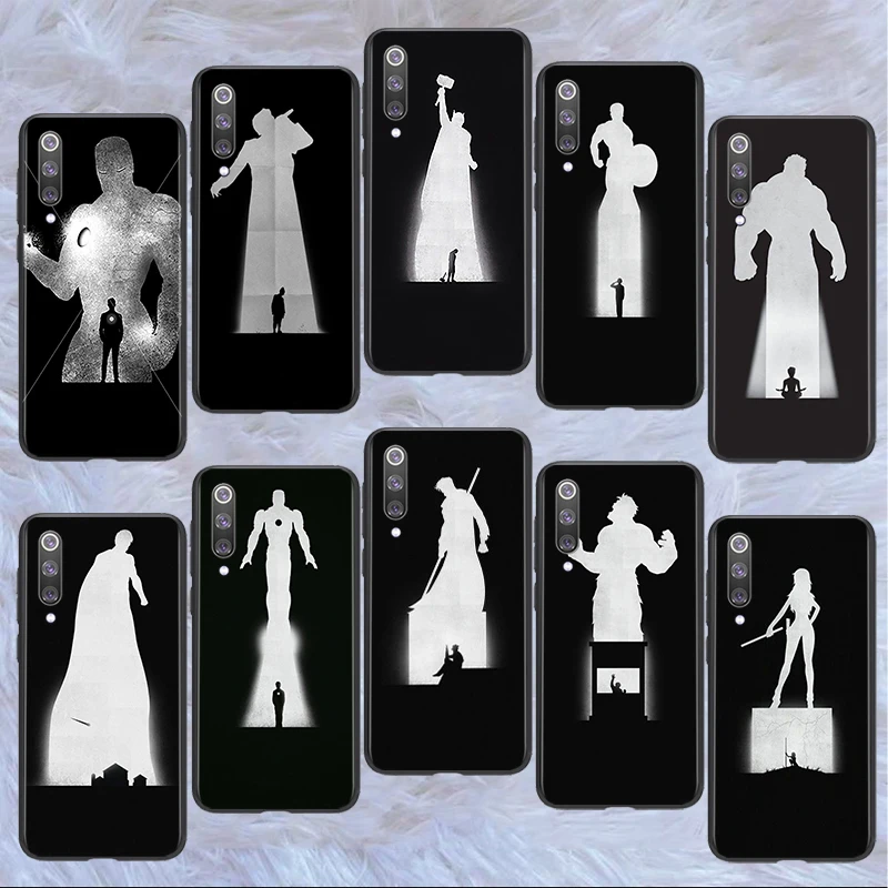 

Avengers marvel For Xiaomi Mi 12 12X 11T 11i 11 10T Note 10 9T 9 SE A3 CC9E Pro Lite Ultra Black luxury Silicone Soft Phone Case
