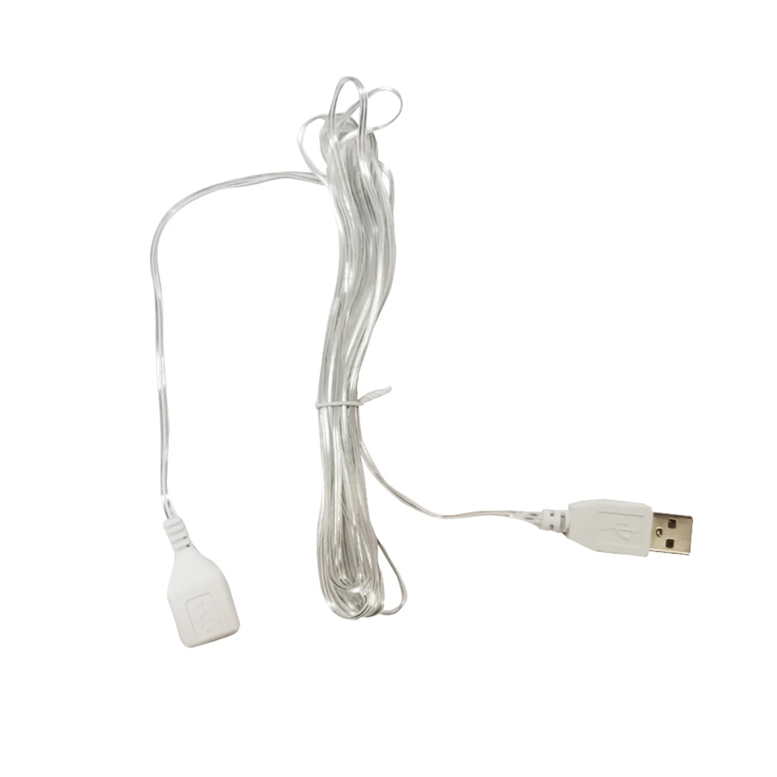 

Flexible Professional Light String Lamp Cord USB Port With Switch Practical Transparent Portable Indoor Durable Extension Cable