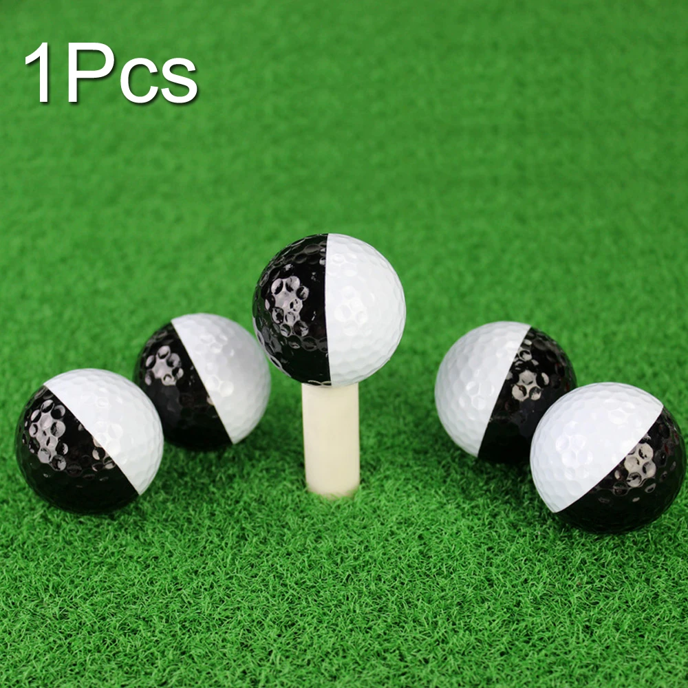 

1Pcs Rubber Golf Balls Two Layers High Grade Outdoor Sport Golf Game Training Match Competition Black and White