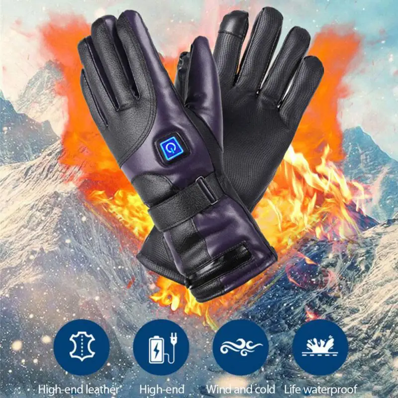 Electric Heating Gloves Motorcycle Heated Gloves Touch Screen Warm Waterproof Glove Winter Riding Motorcycle Equipments