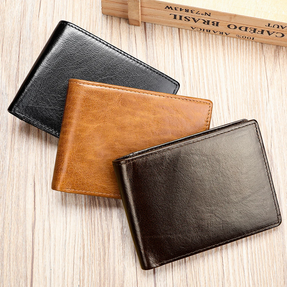 Кошелек WESTAL с функцией RFID для мужчин бумажник из натуральной кожи складной клатч