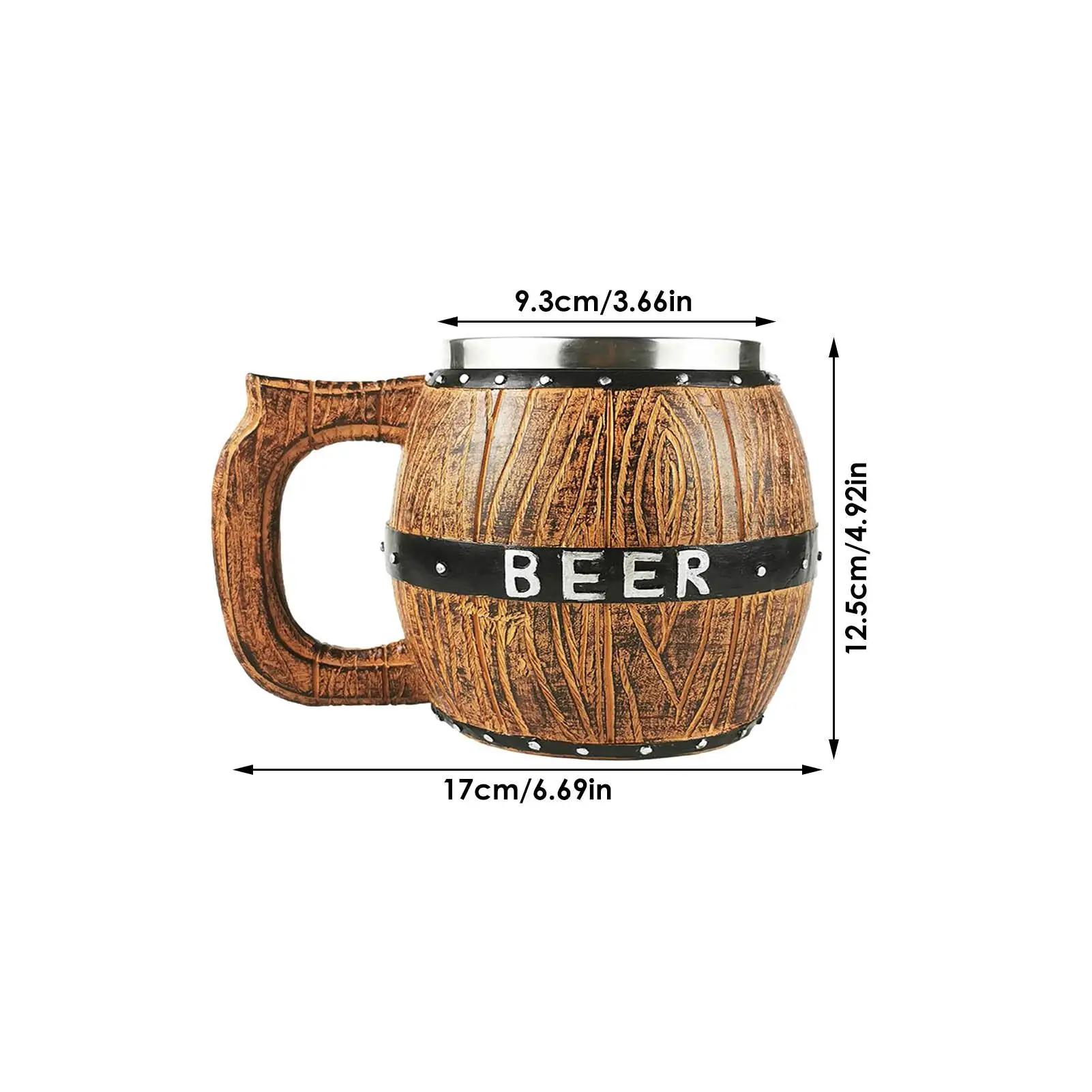 

Деревянная пивная кружка, большая емкость, пивная кружка из нержавеющей стали