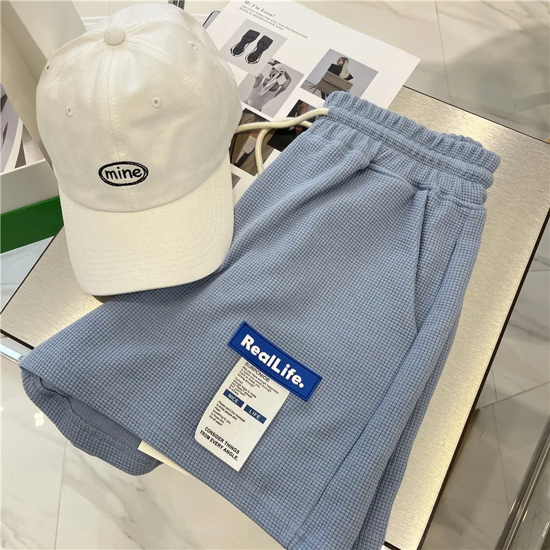 Women Shorts Summer Casual Thin Cotton Wide Leg Shorts Letter Print Drawstring All-match Sport Shorts Loose Female Bottoms 2023