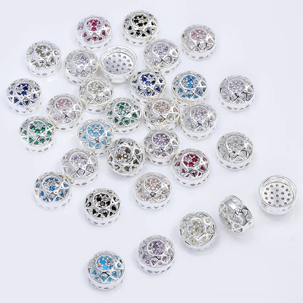 

4/40Pcs 10MM Round Shape Sliver Plated Crystal Sewn Rhinestone Cubic Zirconia Alloy Charms Sewing Accessories Clothes DIY Strass