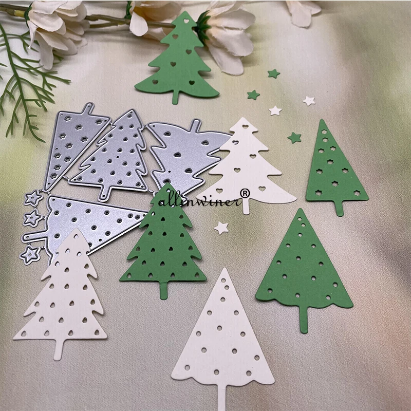 

Различные Рождественские елки, металлические трафареты для высечки, трафареты для «сделай сам», скрапбукинг, декоративное тиснение, ручная работа, высекальный шаблон