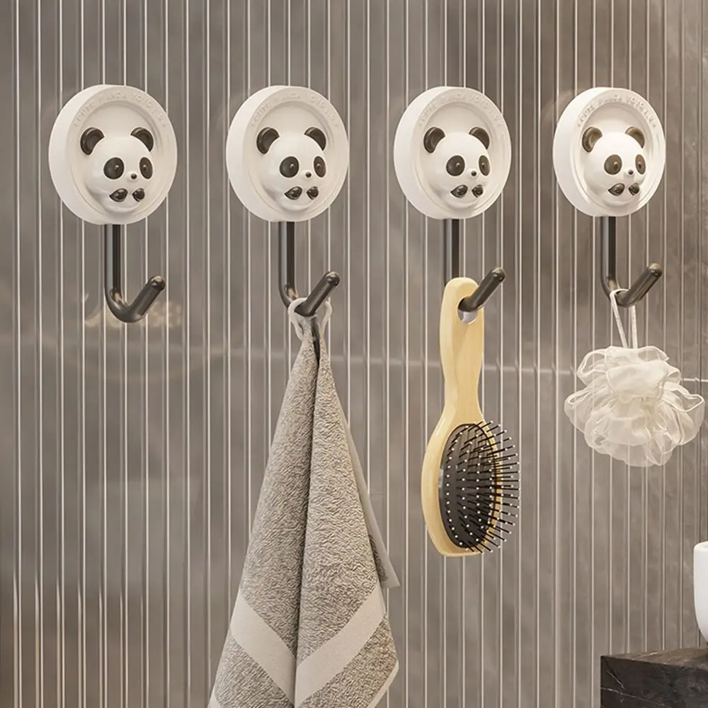 2/3 шт. пластиковые квадратные крючки в виде панды настенные клейкие с милой