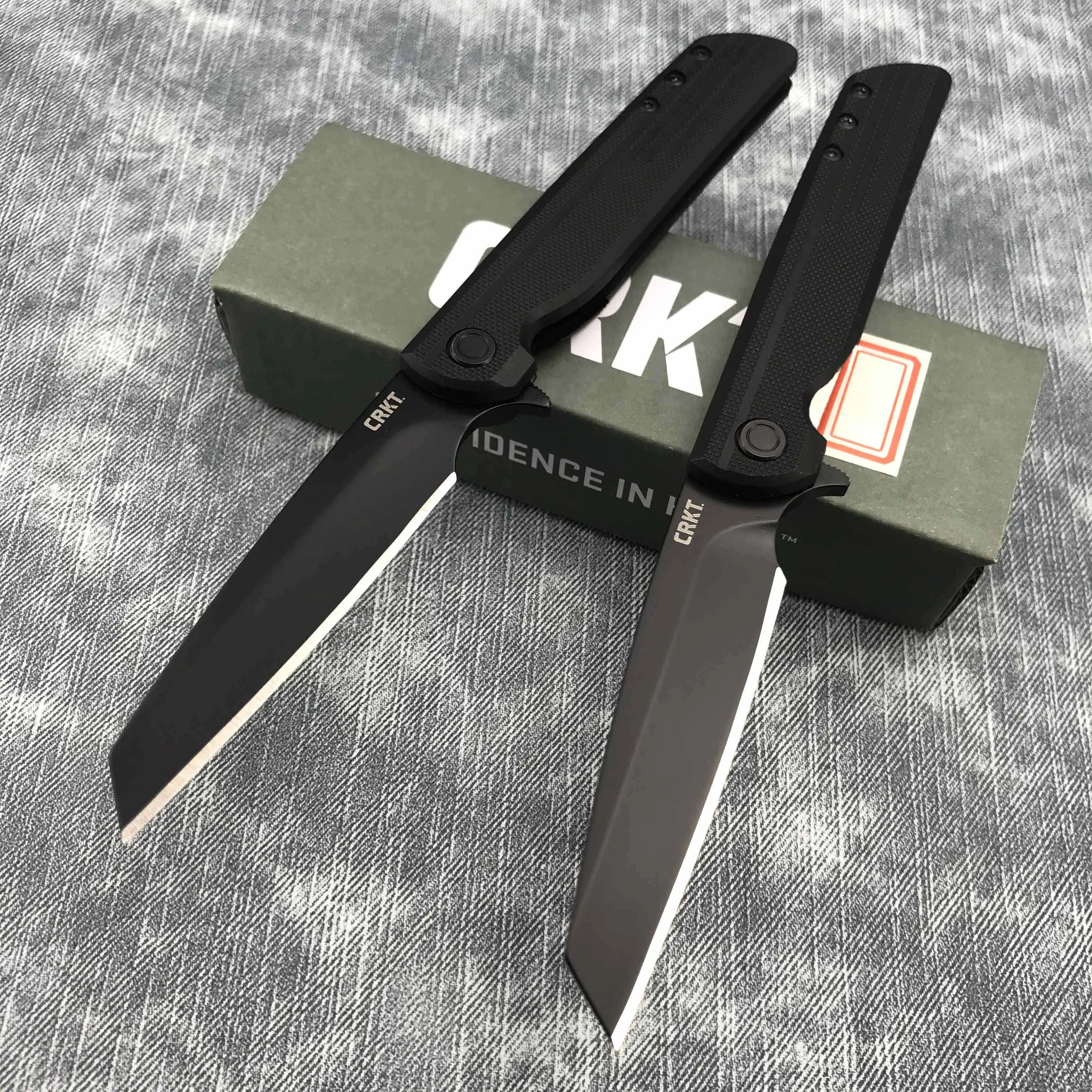 

Складной нож CRKT 3802/3801 для выживания, черный, с лезвием 8Cr13Mov и рукояткой из G10, военные тактические карманные ножи, инструменты для самообороны и кемпинга