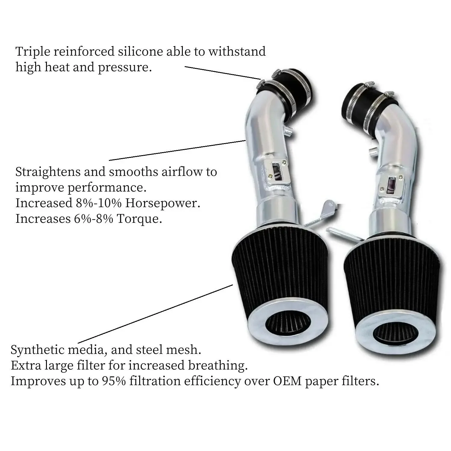 Комплект черных фильтров Системы холодного воздуха для Infiniti G37 3 7 л 08-13 Nissan 370Z 09-20