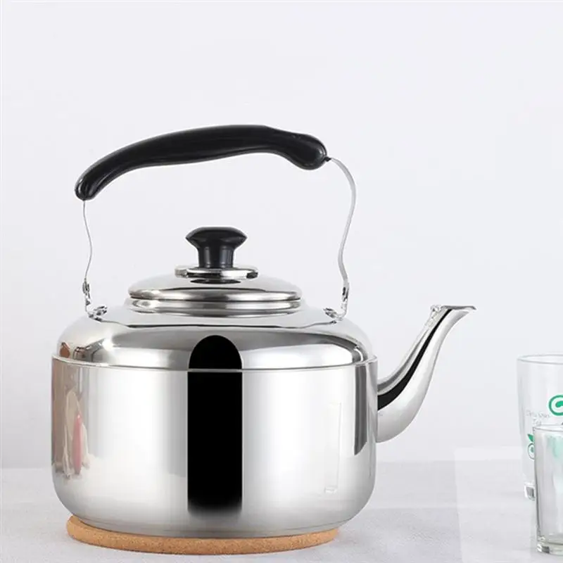 

Чайник, чайник для воды, плита со свистком, чайник из нержавеющей стали для горячего кипячения, газовые кофейные индукционные походные кастрюли