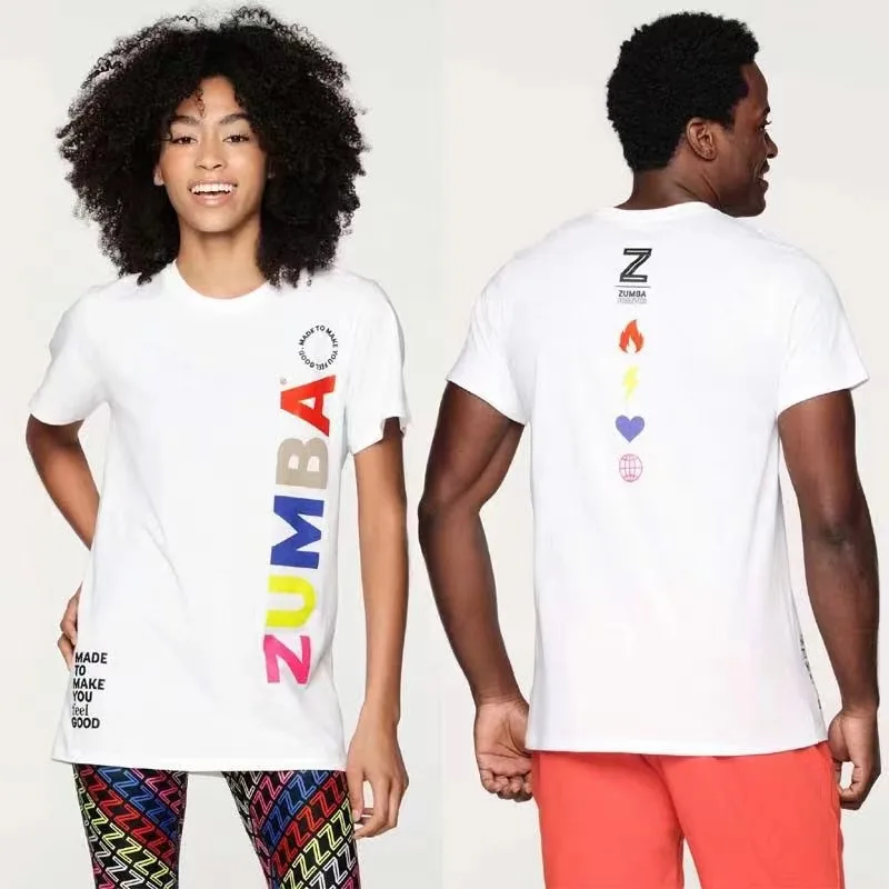 

New ZUMBA Yoga Wear Zumba Wear Dancewear Fitness Unisex Aerobics Wear Sportswear Ladies Yoga Exercise Tops