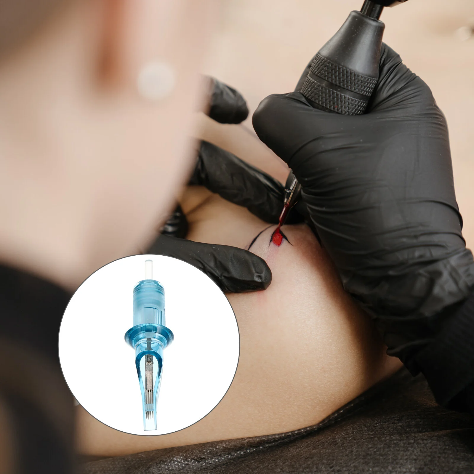 

10 Pcs/box Short Disposable Machine Disposables Rotary Tattoo Lip Cartridge Syringe Professional