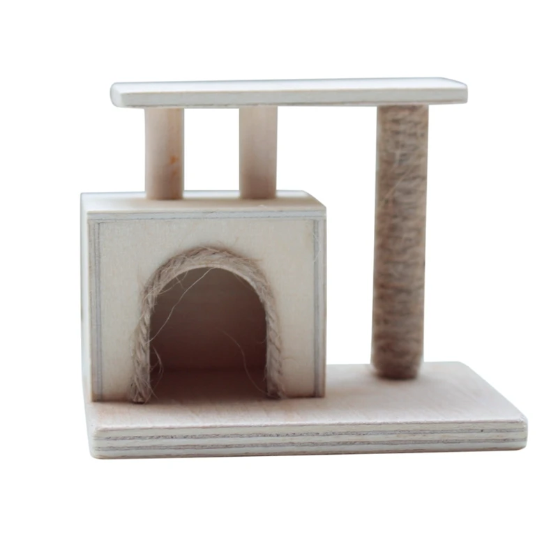 

1:12 Dollhouse Mini Modern Cat Tree Scratching Post Miniatures Furniture Doll House Pet Cat Tree Cat Scratching Post