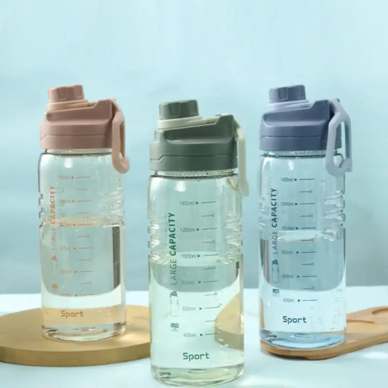 

1500ml Transparent Plastic Water Cup Portable Travel Space Cup Large Capacity Sports Drinking Accessories Fitness Water Bottle