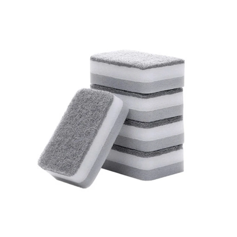 

10PCS Microfiber High Density Sponge Kitchen Cleaning Tools Washing Towels Wiping Rags Sponge Scouring Pad Dish Cleaning Cloth