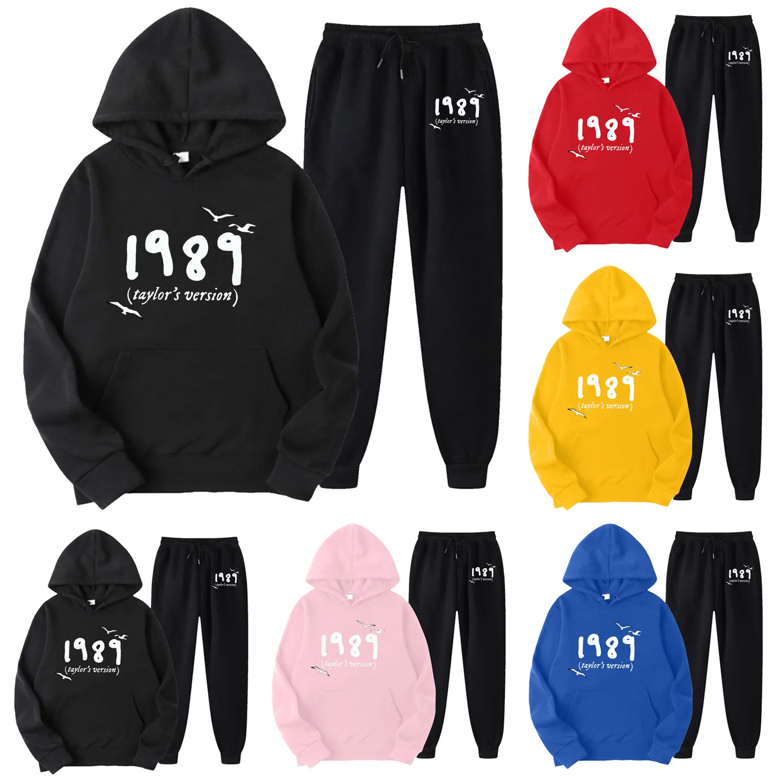 

Womens Taylor Print Two Piece Outfits Sets Hoodie Sweatshirt And Long Sweatpants Jogger Workout Set Fall Tracksuit Sweatsuits