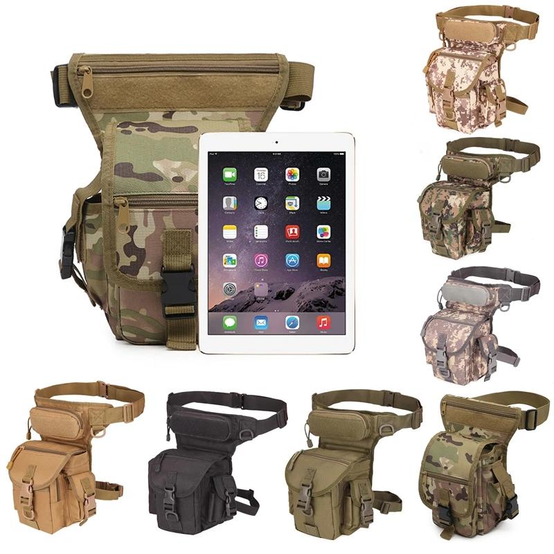 

800D Military Tactical Drop Leg Bag Fanny Thigh Pack Climbing Hunting Bag Waist Pack Pouch Motorcycle Riding Molle Waist Packs