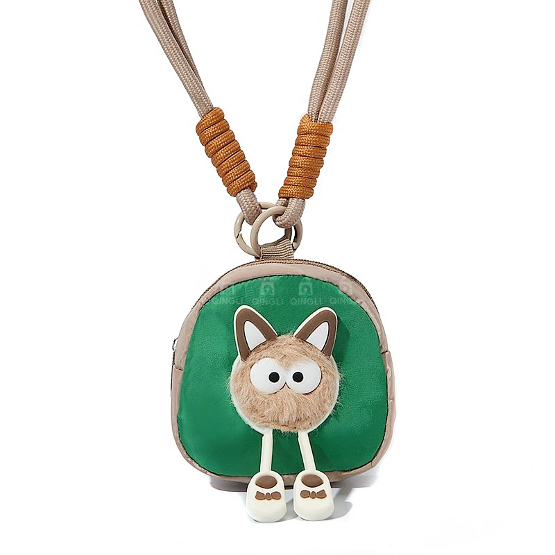 Новый шейный ремешок для монет женский милый маленький лисий подвесная сумка