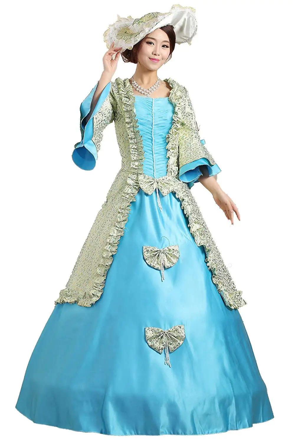 KEMAO 18th Century Dress Medieval Ball Gown Cosplay Victorian Prom Costumes