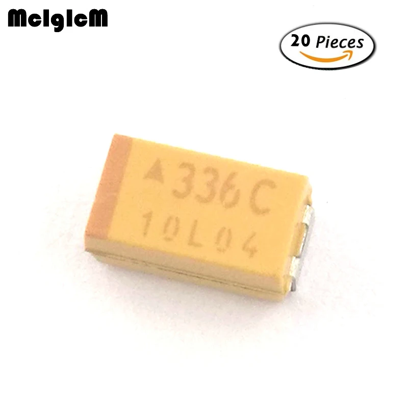 

MCIGICM 20pcs C 6032 33uF 16V SMD tantalum capacitor