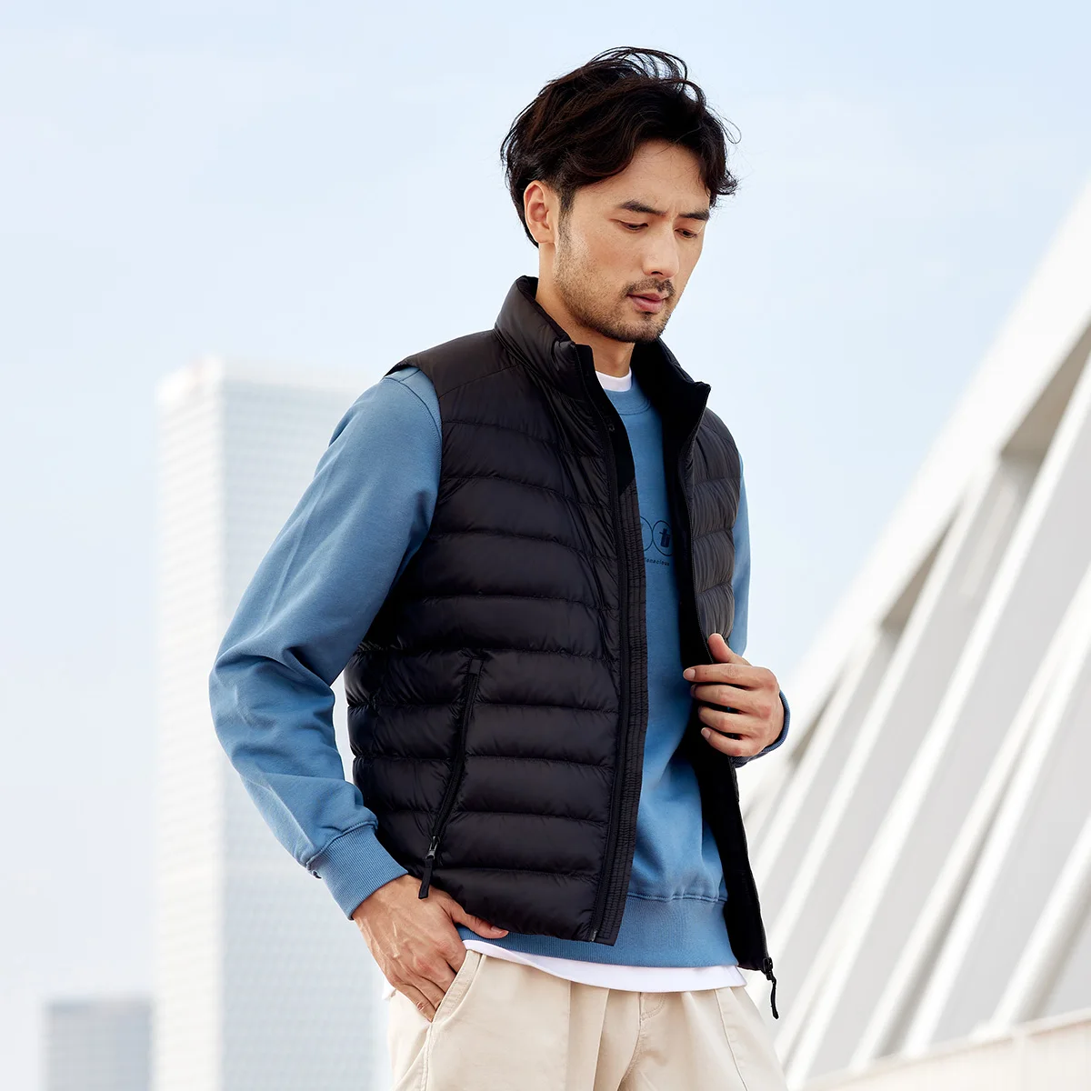 TANBOER Filling Power 600+ Anti-wrinkle Winter Vest Packable 90% Duck Down Sleeveless  Jakcet TF216023