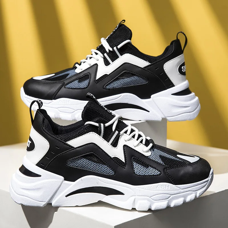 

Fashion Sneakers Men White Shoes Platform Trend Casual Comfortable Black Shoes Mens Chunky Sneaker Dropshipping