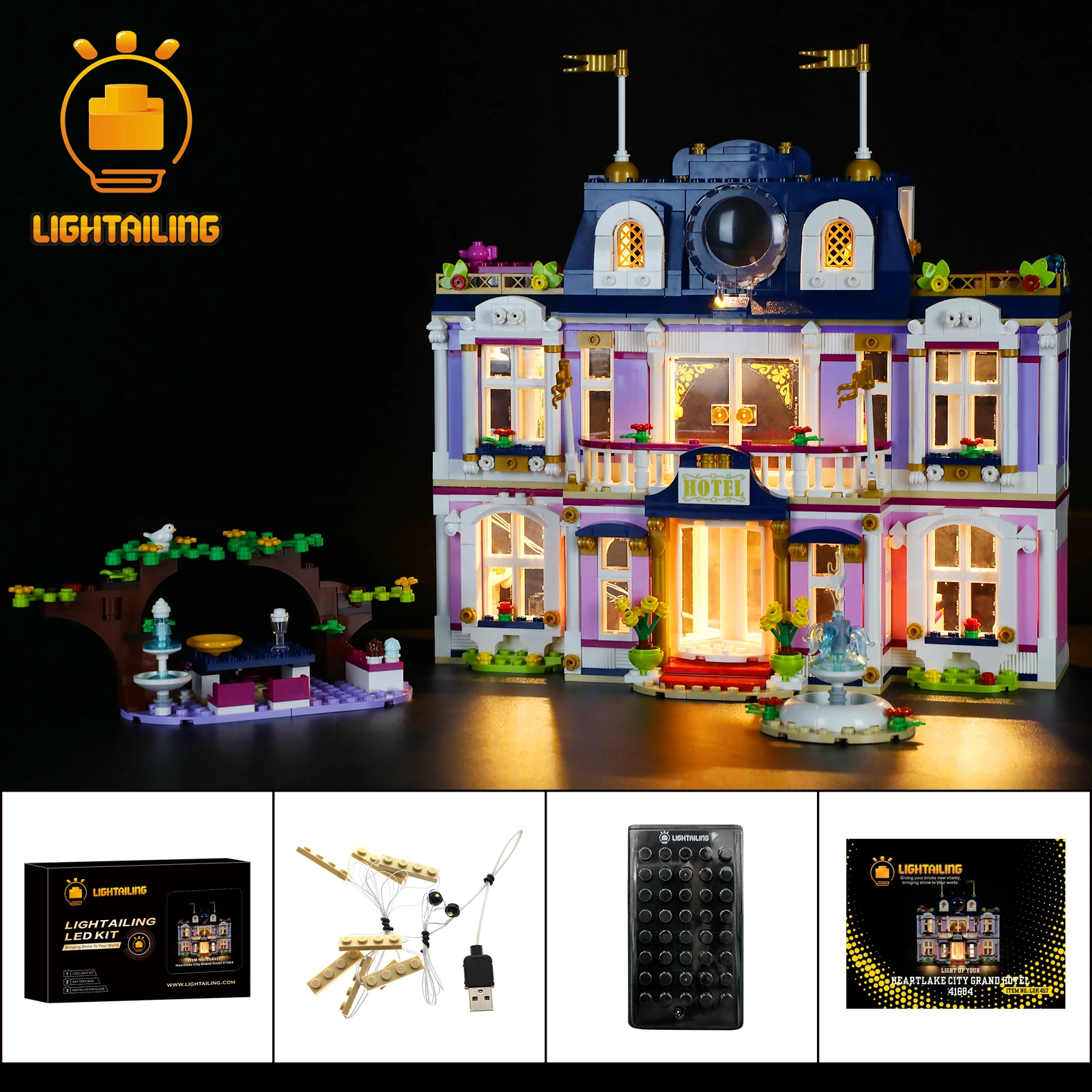 

Осветительный светодиодный строительный комплект для 41684 года, набор строительных блоков (без модели), детские игрушки