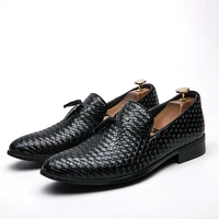 mens leather shoes pointed toe brown tassels men loafers driving business profession daiting wedding slip on casual shoes