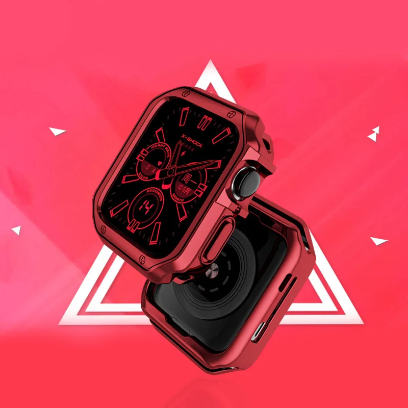 Watch Case for Apple Watch SE 38mm 42mm Shell Plating PC Protective Case For applewatch Series 7 6 se 5 4 3 iWatch 40mm 44mm