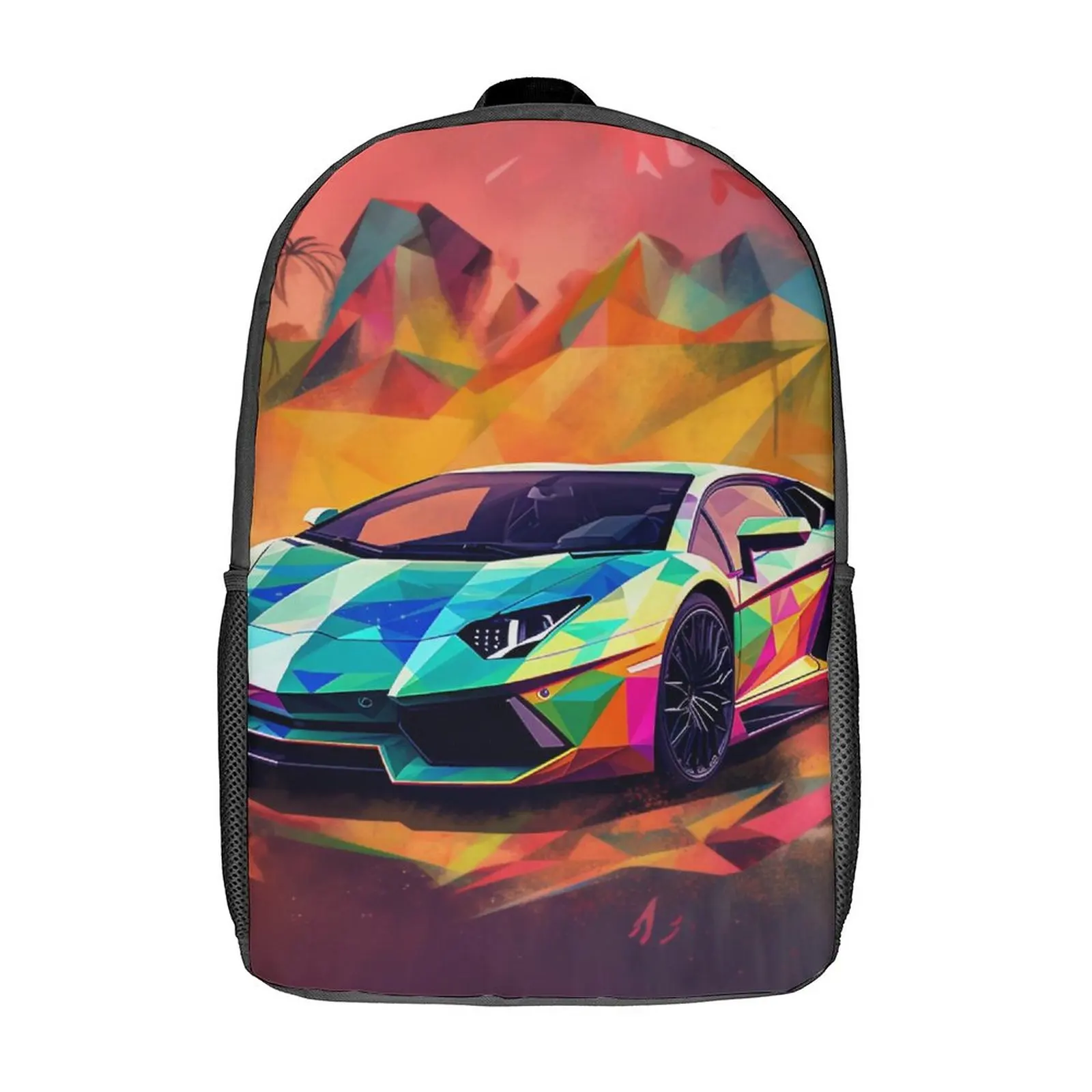 

Luxury Sports Car Backpack Student Cover Art Neo Fauvism Print Backpacks Cute High School Bags College Designer Rucksack