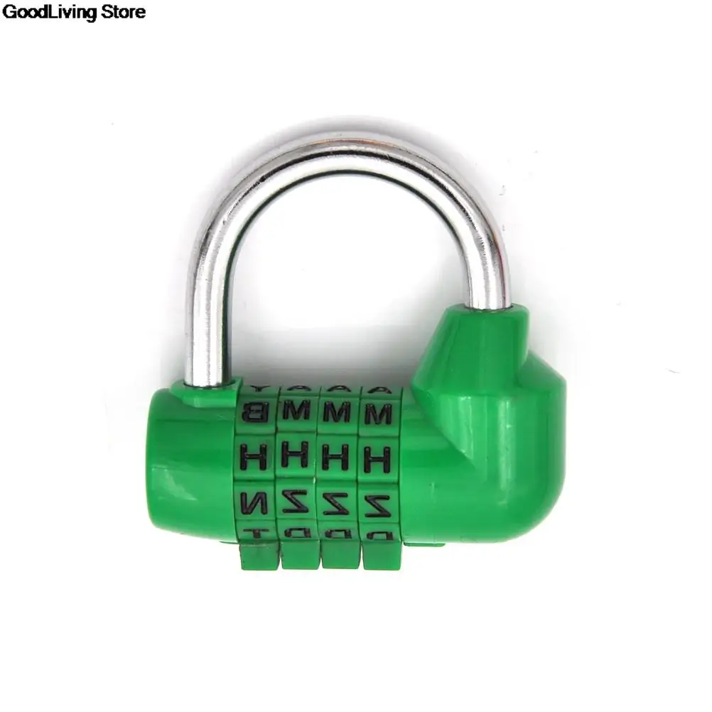 ZLinKJ 4 Dial Digit Letter Combination Travel Security Code Lock Diary Password Padlock Pink Black Yellow Green Red Orange | Обустройство