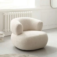 nordic single sofa chair lamb plush living room balcony luxury designer creative lazy chair