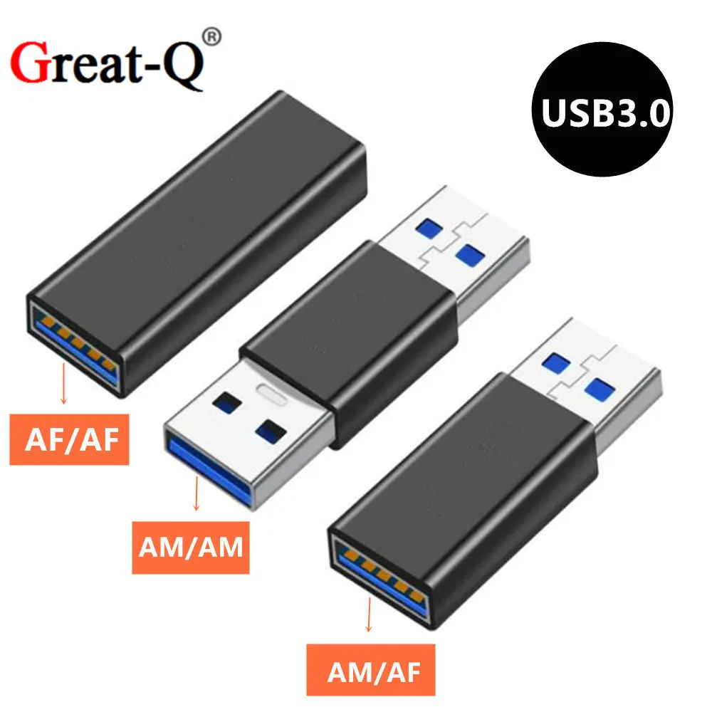 

Metal 5Gbps USB 3.0 Type-A Male to A Male Female Adapter USB3.0 AM to AF Coupler Connector Extender Converter for laptop PC