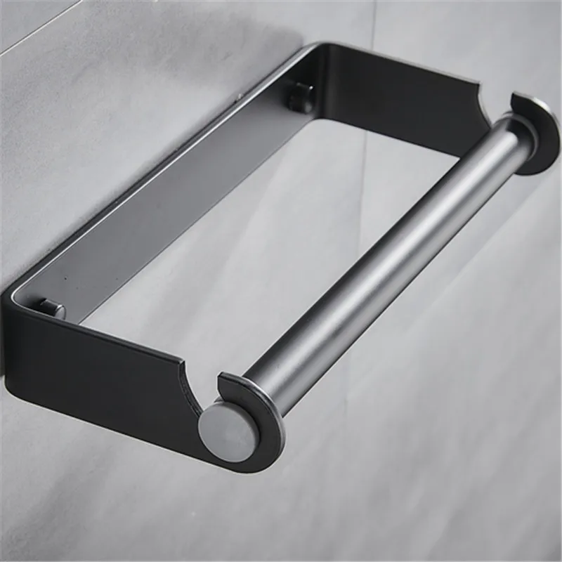 

Paper Holder Dispenser Rack Black/silver Film Kitchen Preservative Roll Aluminium Preservative Bathroom Film Space Accessories