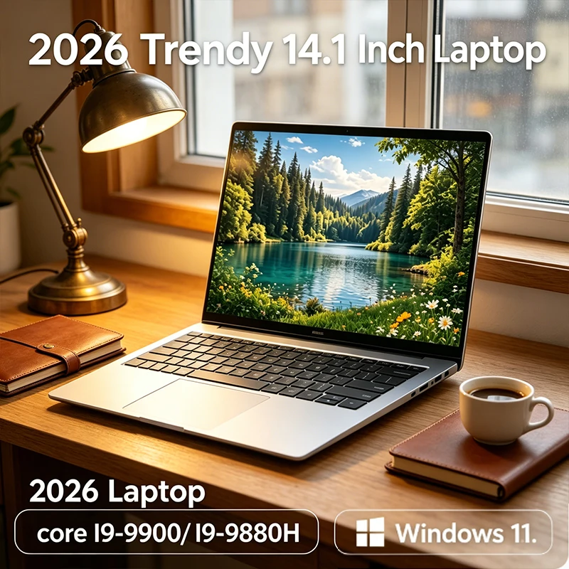 14,1-дюймовый ультратонкий ноутбук премиум-класса 2026 с Windows 11, 16 ГБ ОЗУ DDR4, SSD 2 ТБ, портативный бизнес-ноутбук Intel 4405U (art.: 3920da955f736) - 3920da955f736