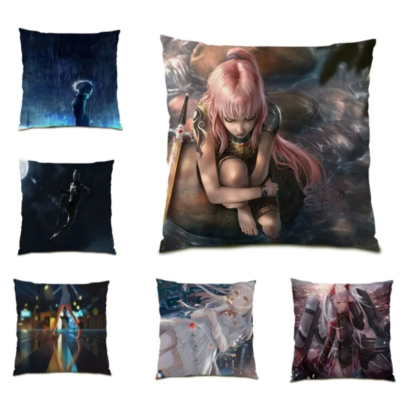 Наволочка бархатная в японском стиле для подушки