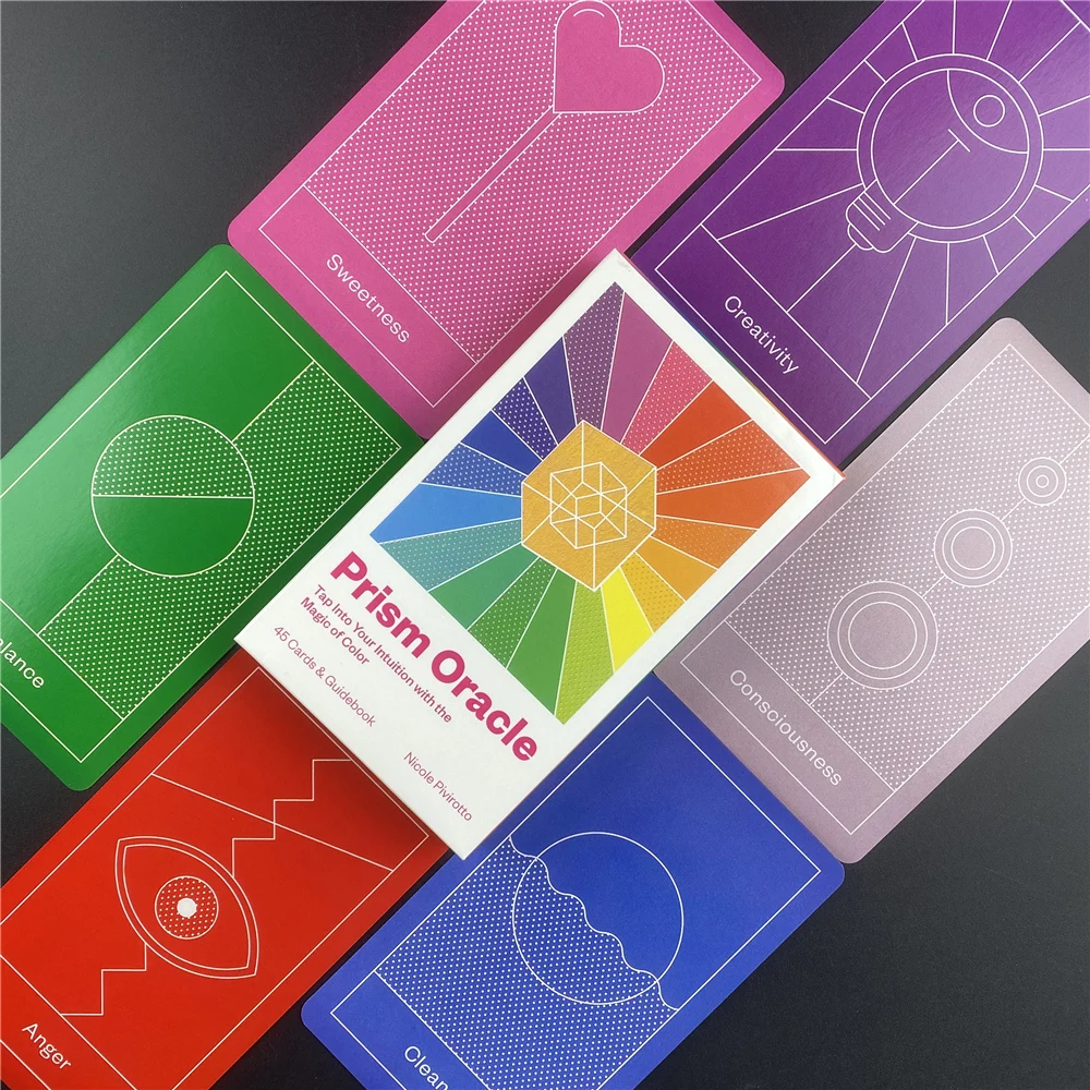 Призма карта Оракл коснитесь в вашу интуитию с помощью волшебных цветных карт
