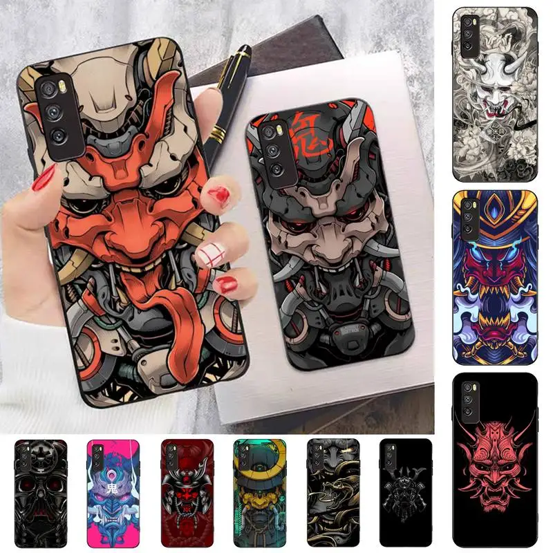 

Samurai Oni Mask Phone Case for Huawei Y 6 9 7 5 8s prime 2019 2018 enjoy 7 plus