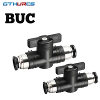 buc 4mm 6mm 8mm 10mm 12mm pneumatic push in quick joint connector fittings to turn switch manual ball current limitings