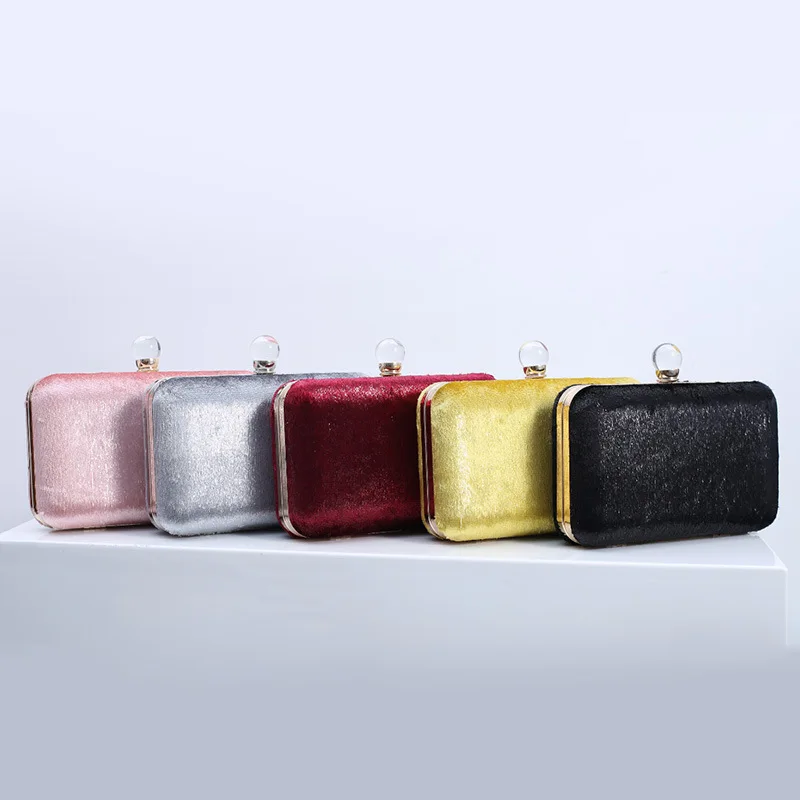 Ladies Elegant Evening Bags 2023 Classic Fashion Clutches Wedding Party Handbags Wine Red Clutch For Women Chain Shoulder Bag