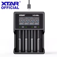 xtar 18650 battery charger vc4sl qc3 0 fast charger type c usb quick charge aaa aa rechargeable lithium batteries 21700 charger